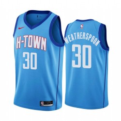 2020-21City Clarence Weatherspoon Twill Basketball Jersey -Rockets #30 Weatherspoon Twill Jerseys, FREE SHIPPING