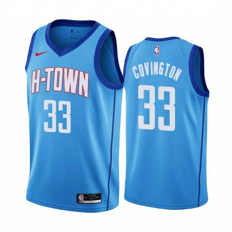 2020-21City Robert Covington Twill Basketball Jersey -Rockets #33 Covington Twill Jerseys, FREE SHIPPING