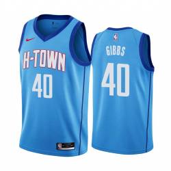 2020-21City Dick Gibbs Twill Basketball Jersey -Rockets #40 Gibbs Twill Jerseys, FREE SHIPPING