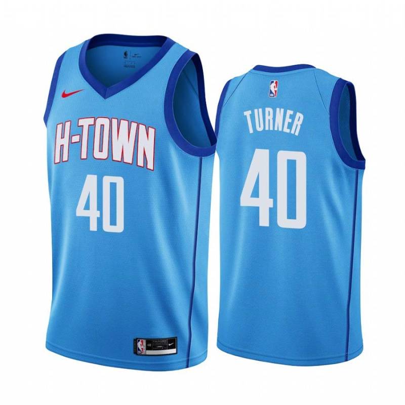 2020-21City John Turner Twill Basketball Jersey -Rockets #40 Turner Twill Jerseys, FREE SHIPPING