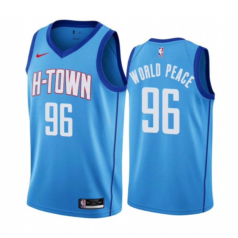 2020-21City Metta World Peace Twill Basketball Jersey -Rockets #96 World Peace Twill Jerseys, FREE SHIPPING