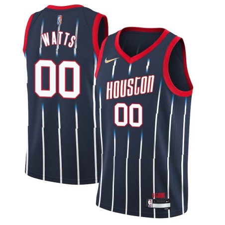 2021-22City Slick Watts Twill Basketball Jersey -Rockets #00 Watts Twill Jerseys, FREE SHIPPING