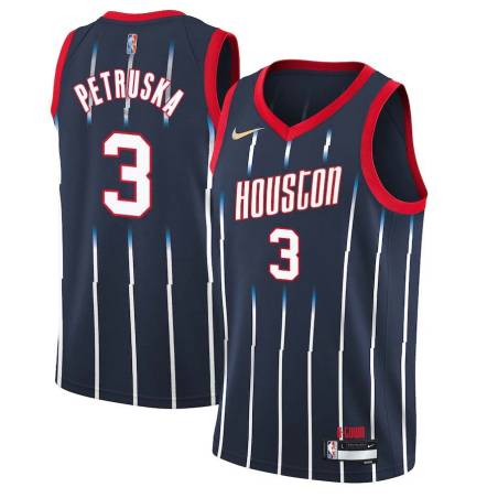 2021-22City Richard Petruska Twill Basketball Jersey -Rockets #3 Petruska Twill Jerseys, FREE SHIPPING