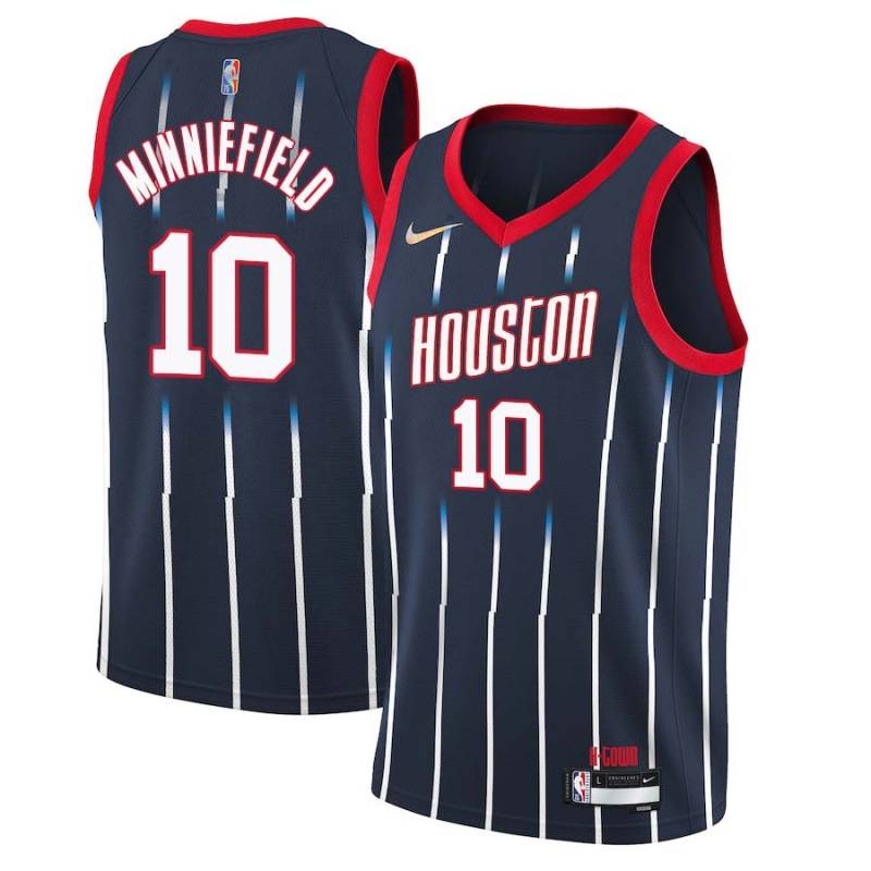 2021-22City Dirk Minniefield Twill Basketball Jersey -Rockets #10 Minniefield Twill Jerseys, FREE SHIPPING