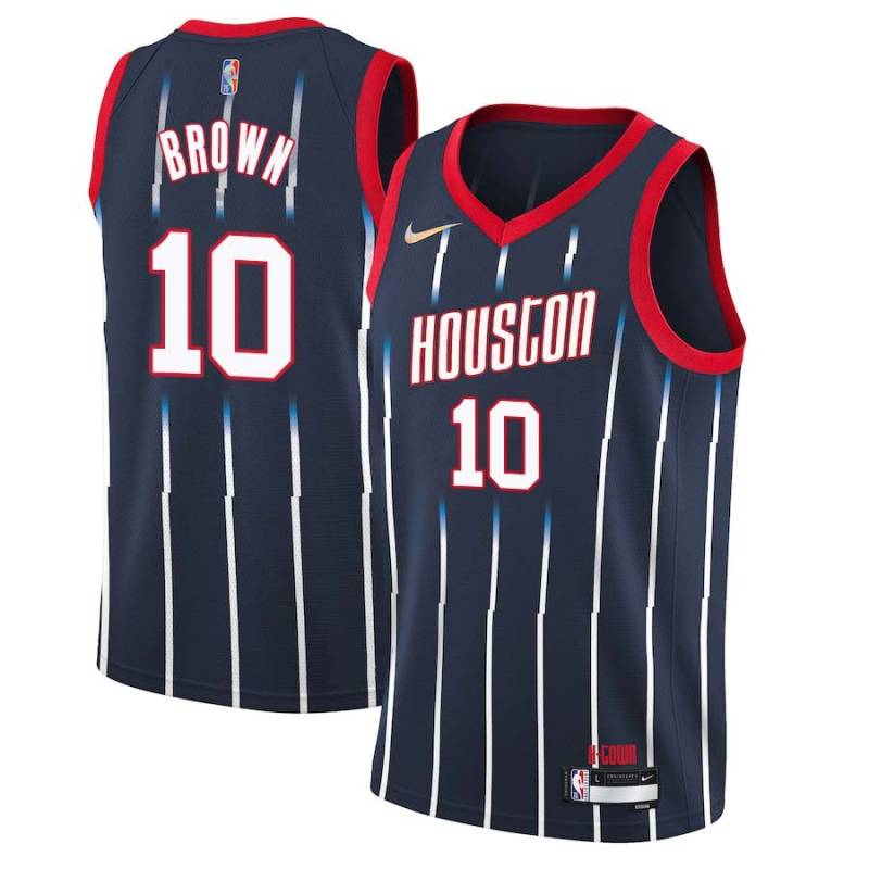 2021-22City Tierre Brown Twill Basketball Jersey -Rockets #10 Brown Twill Jerseys, FREE SHIPPING