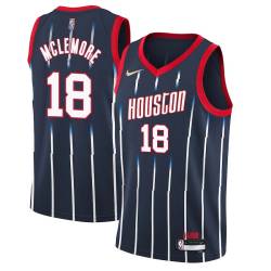 2021-22City McCoy McLemore Twill Basketball Jersey -Rockets #18 McLemore Twill Jerseys, FREE SHIPPING