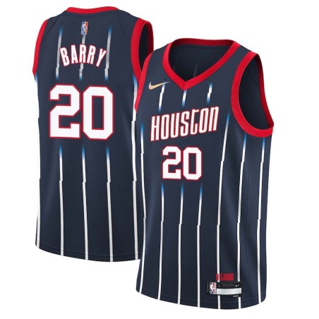 2021-22City Jon Barry Twill Basketball Jersey -Rockets #20 Barry Twill Jerseys, FREE SHIPPING