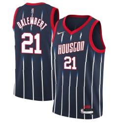 2021-22City Samuel Dalembert Twill Basketball Jersey -Rockets #21 Dalembert Twill Jerseys, FREE SHIPPING