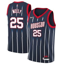 2021-22City Cliff Meely Twill Basketball Jersey -Rockets #25 Meely Twill Jerseys, FREE SHIPPING