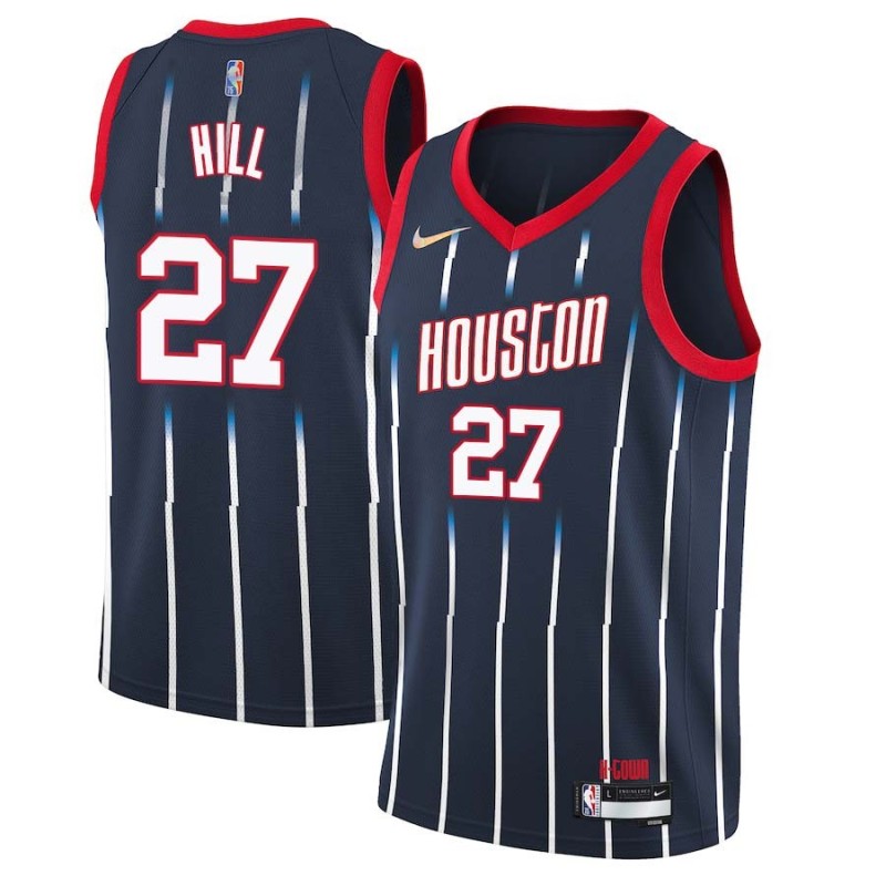 2021-22City Jordan Hill Twill Basketball Jersey -Rockets #27 Hill Twill Jerseys, FREE SHIPPING