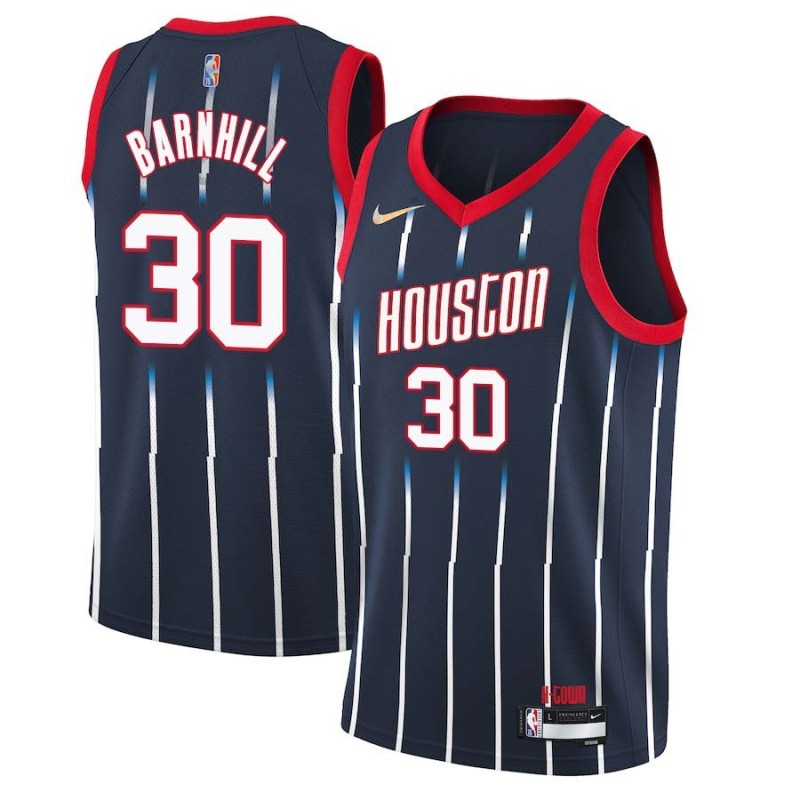 2021-22City John Barnhill Twill Basketball Jersey -Rockets #30 Barnhill Twill Jerseys, FREE SHIPPING