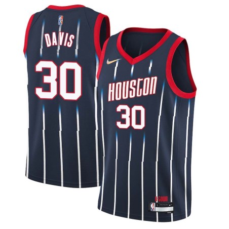 2021-22City Jim Davis Twill Basketball Jersey -Rockets #30 Davis Twill Jerseys, FREE SHIPPING