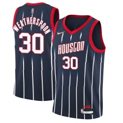 2021-22City Clarence Weatherspoon Twill Basketball Jersey -Rockets #30 Weatherspoon Twill Jerseys, FREE SHIPPING