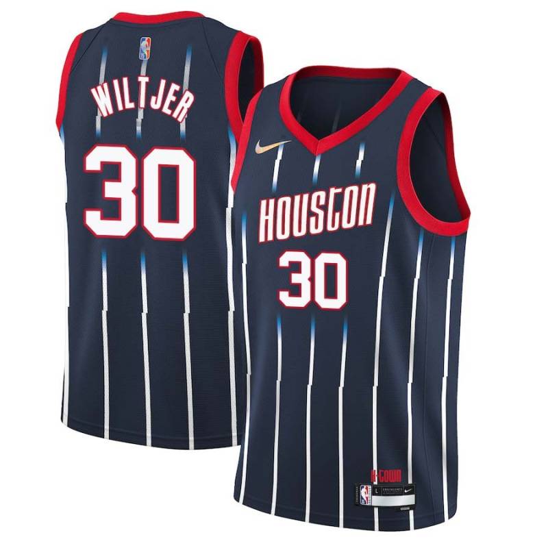 2021-22City Kyle Wiltjer Twill Basketball Jersey -Rockets #30 Wiltjer Twill Jerseys, FREE SHIPPING