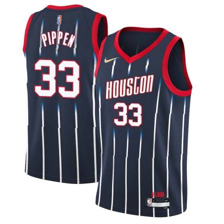 2021-22City Scottie Pippen Twill Basketball Jersey -Rockets #33 Pippen Twill Jerseys, FREE SHIPPING