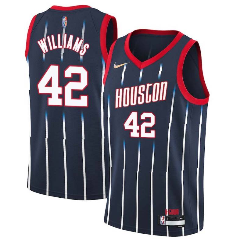 2021-22City Walt Williams Twill Basketball Jersey -Rockets #42 Williams Twill Jerseys, FREE SHIPPING