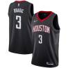 Black Goran Dragic Twill Basketball Jersey -Rockets #3 Dragic Twill Jerseys, FREE SHIPPING