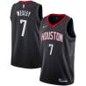 Black David Wesley Twill Basketball Jersey -Rockets #7 Wesley Twill Jerseys, FREE SHIPPING