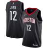 Black Nick Jones Twill Basketball Jersey -Rockets #12 Jones Twill Jerseys, FREE SHIPPING