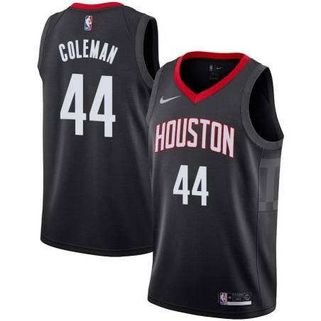 Black E.C. Coleman Twill Basketball Jersey -Rockets #44 Coleman Twill Jerseys, FREE SHIPPING