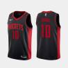 Black_Earned Don Adams Twill Basketball Jersey -Rockets #10 Adams Twill Jerseys, FREE SHIPPING