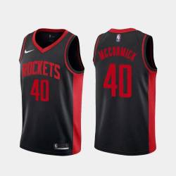 Black_Earned Tim McCormick Twill Basketball Jersey -Rockets #40 McCormick Twill Jerseys, FREE SHIPPING