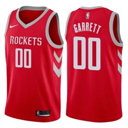 Red Classic Calvin Garrett Twill Basketball Jersey -Rockets #00 Garrett Twill Jerseys, FREE SHIPPING