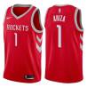Red Classic Trevor Ariza Twill Basketball Jersey -Rockets #1 Ariza Twill Jerseys, FREE SHIPPING