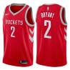 Red Classic Mark Bryant Twill Basketball Jersey -Rockets #2 Bryant Twill Jerseys, FREE SHIPPING