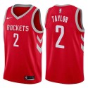 Red Classic Maurice Taylor Twill Basketball Jersey -Rockets #2 Taylor Twill Jerseys, FREE SHIPPING