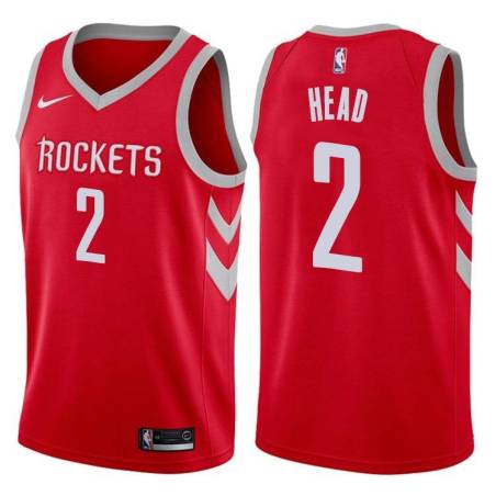 Red Classic Luther Head Twill Basketball Jersey -Rockets #2 Head Twill Jerseys, FREE SHIPPING