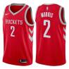 Red Classic Marcus Morris Twill Basketball Jersey -Rockets #2 Morris Twill Jerseys, FREE SHIPPING