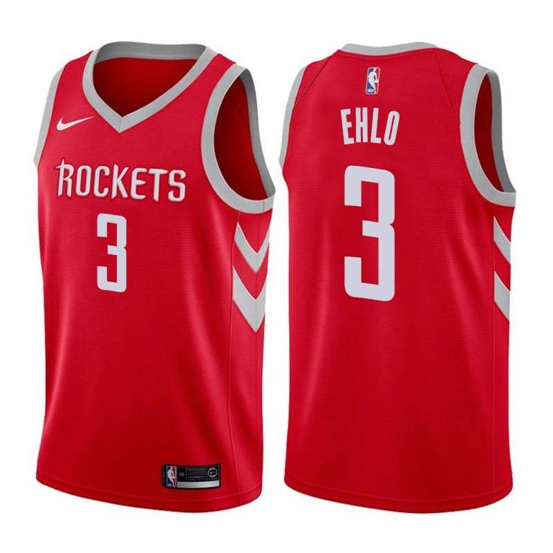 Red Classic Craig Ehlo Twill Basketball Jersey -Rockets #3 Ehlo Twill Jerseys, FREE SHIPPING