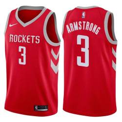 Red Classic Hilton Armstrong Twill Basketball Jersey -Rockets #3 Armstrong Twill Jerseys, FREE SHIPPING