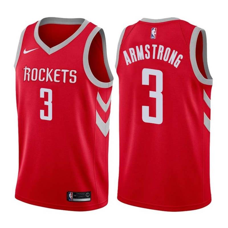 Red Classic Hilton Armstrong Twill Basketball Jersey -Rockets #3 Armstrong Twill Jerseys, FREE SHIPPING