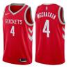 Red Classic Paul McCracken Twill Basketball Jersey -Rockets #4 McCracken Twill Jerseys, FREE SHIPPING