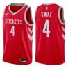 Red Classic Stromile Swift Twill Basketball Jersey -Rockets #4 Swift Twill Jerseys, FREE SHIPPING