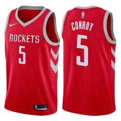 Red Classic Will Conroy Twill Basketball Jersey -Rockets #5 Conroy Twill Jerseys, FREE SHIPPING