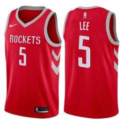 Red Classic Courtney Lee Twill Basketball Jersey -Rockets #5 Lee Twill Jerseys, FREE SHIPPING