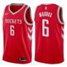 Red Classic Tito Maddox Twill Basketball Jersey -Rockets #6 Maddox Twill Jerseys, FREE SHIPPING