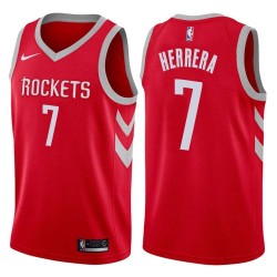 Red Classic Carl Herrera Twill Basketball Jersey -Rockets #7 Herrera Twill Jerseys, FREE SHIPPING