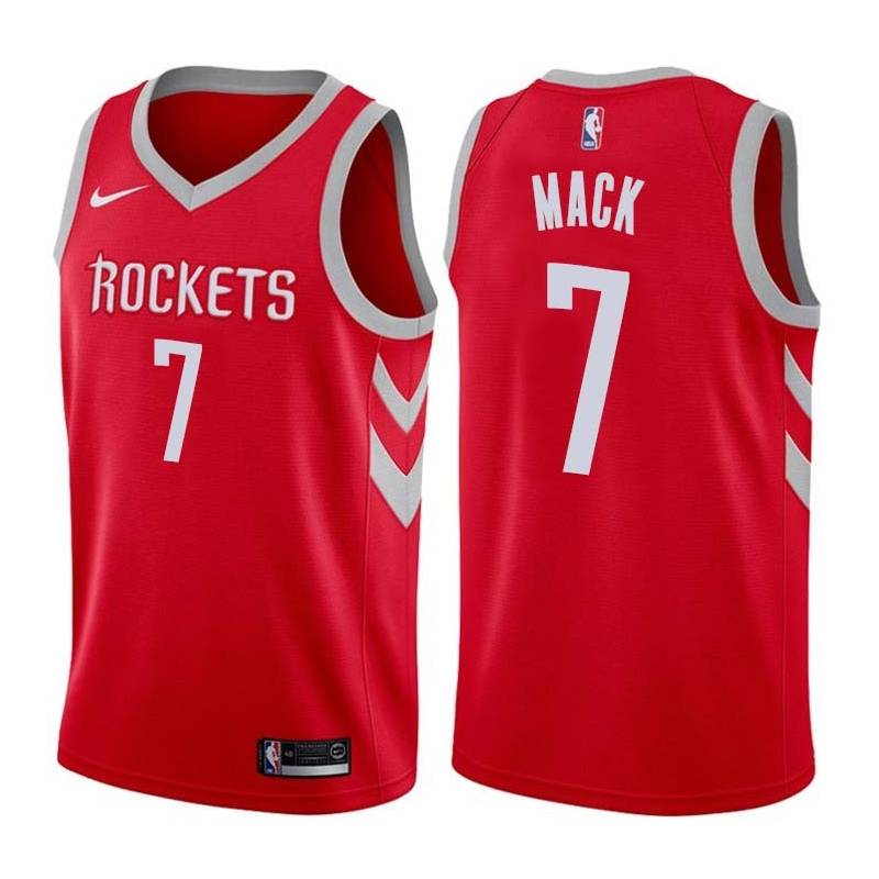 Red Classic Sam Mack Twill Basketball Jersey -Rockets #7 Mack Twill Jerseys, FREE SHIPPING