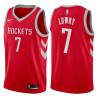 Red Classic Kyle Lowry Twill Basketball Jersey -Rockets #7 Lowry Twill Jerseys, FREE SHIPPING