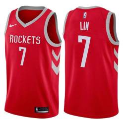 Red Classic Jeremy Lin Twill Basketball Jersey -Rockets #7 Lin Twill Jerseys, FREE SHIPPING