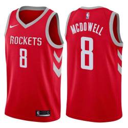 Red Classic Hank McDowell Twill Basketball Jersey -Rockets #8 McDowell Twill Jerseys, FREE SHIPPING
