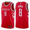 Red Classic Jeff Adrien Twill Basketball Jersey -Rockets #8 Adrien Twill Jerseys, FREE SHIPPING