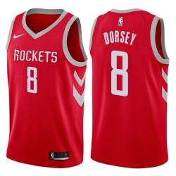 Red Classic Joey Dorsey Twill Basketball Jersey -Rockets #8 Dorsey Twill Jerseys, FREE SHIPPING