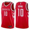 Red Classic Don Adams Twill Basketball Jersey -Rockets #10 Adams Twill Jerseys, FREE SHIPPING