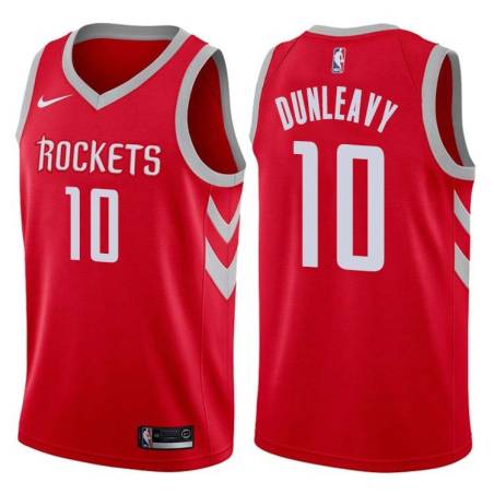 Red Classic Mike Dunleavy Twill Basketball Jersey -Rockets #10 Dunleavy Twill Jerseys, FREE SHIPPING