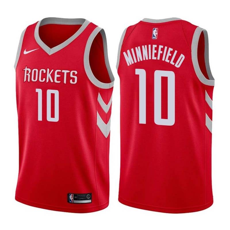 Red Classic Dirk Minniefield Twill Basketball Jersey -Rockets #10 Minniefield Twill Jerseys, FREE SHIPPING